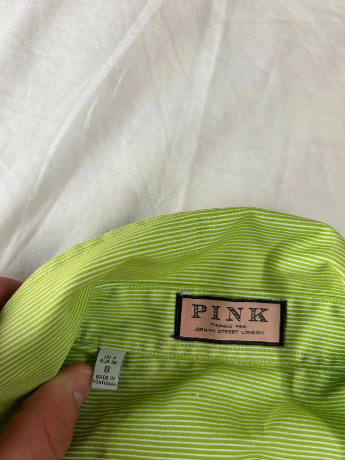Thomas Pink green pink striped shirt – photo 5